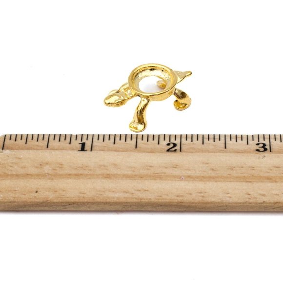 Mini Gold Tone Turtle Display Stand Gemstone Eggs Spheres Marbles Ball Holders - Picture 6 of 10